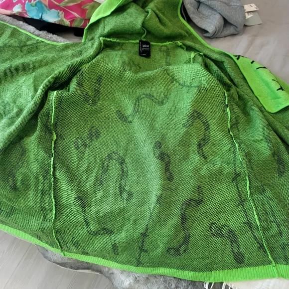 Disney Green Hooded Cardigan with Black Accents - Picture 9 of 15